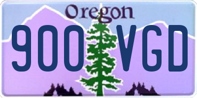 OR license plate 900VGD