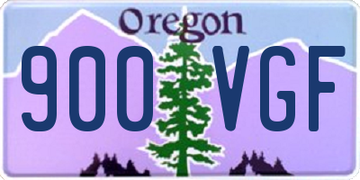 OR license plate 900VGF