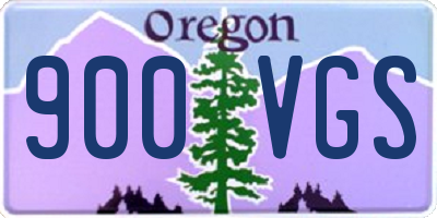 OR license plate 900VGS