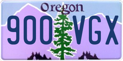 OR license plate 900VGX