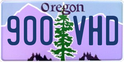 OR license plate 900VHD