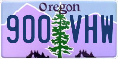 OR license plate 900VHW