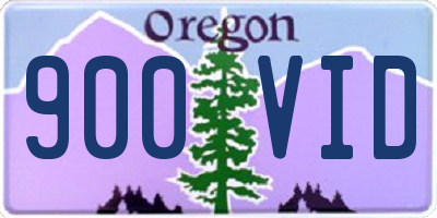 OR license plate 900VID