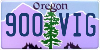 OR license plate 900VIG