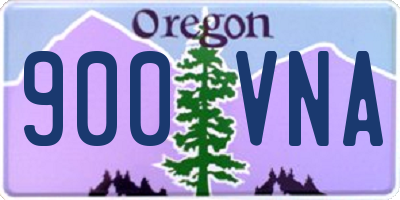 OR license plate 900VNA