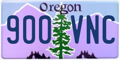 OR license plate 900VNC