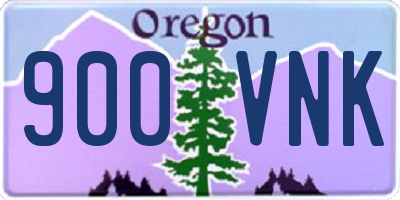 OR license plate 900VNK