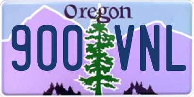 OR license plate 900VNL