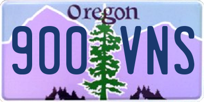 OR license plate 900VNS