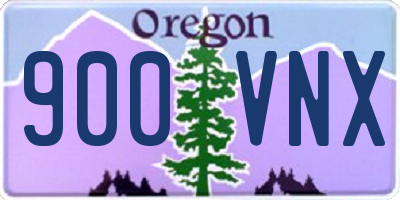 OR license plate 900VNX