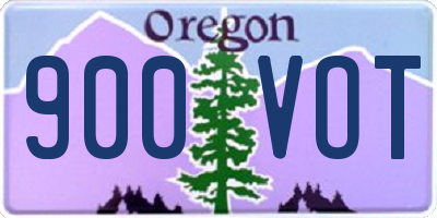 OR license plate 900VOT