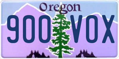OR license plate 900VOX