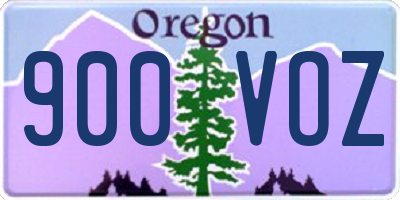 OR license plate 900VOZ