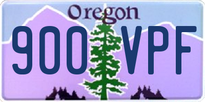 OR license plate 900VPF