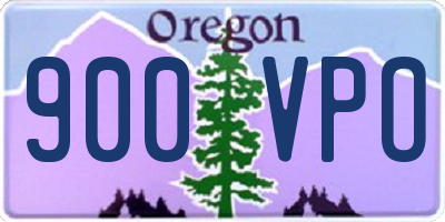 OR license plate 900VPO
