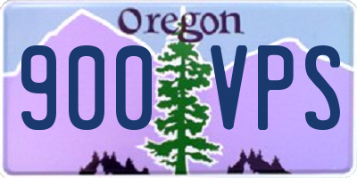 OR license plate 900VPS