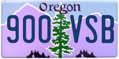 OR license plate 900VSB
