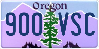 OR license plate 900VSC