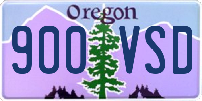 OR license plate 900VSD