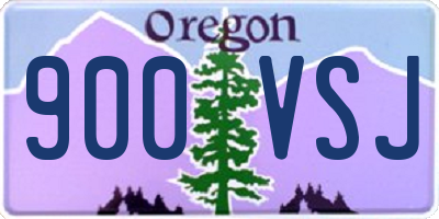 OR license plate 900VSJ