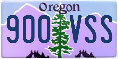 OR license plate 900VSS