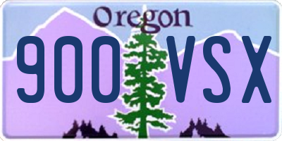 OR license plate 900VSX