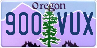 OR license plate 900VUX