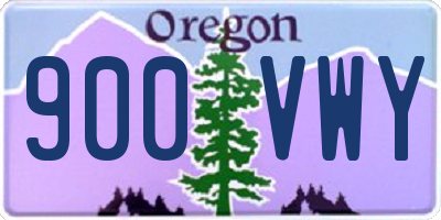 OR license plate 900VWY