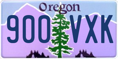 OR license plate 900VXK