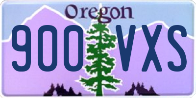 OR license plate 900VXS