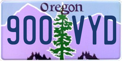 OR license plate 900VYD