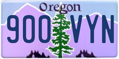 OR license plate 900VYN