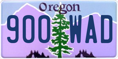 OR license plate 900WAD