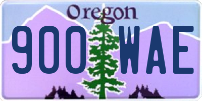 OR license plate 900WAE