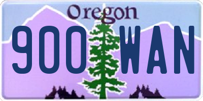 OR license plate 900WAN