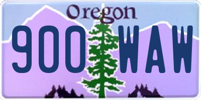 OR license plate 900WAW
