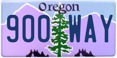 OR license plate 900WAY