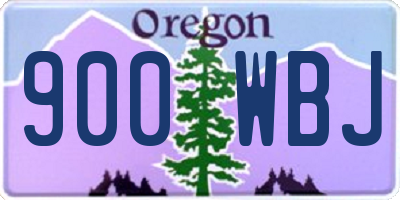 OR license plate 900WBJ