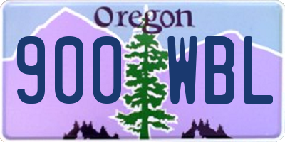 OR license plate 900WBL