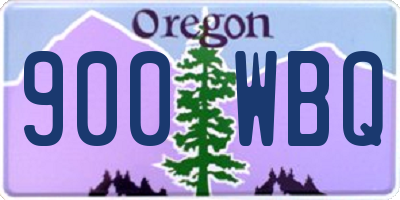 OR license plate 900WBQ