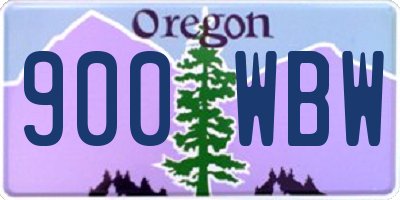 OR license plate 900WBW