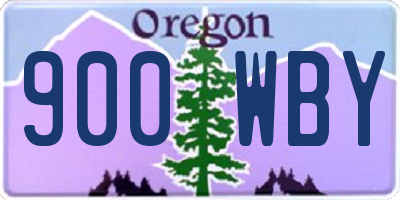 OR license plate 900WBY