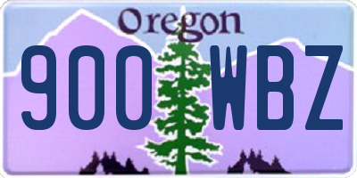 OR license plate 900WBZ