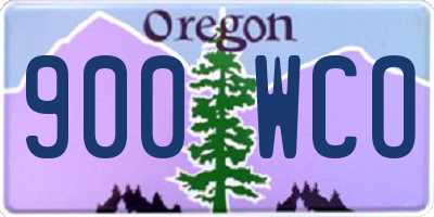 OR license plate 900WCO