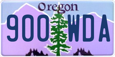 OR license plate 900WDA