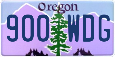 OR license plate 900WDG