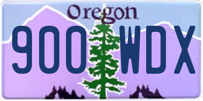 OR license plate 900WDX