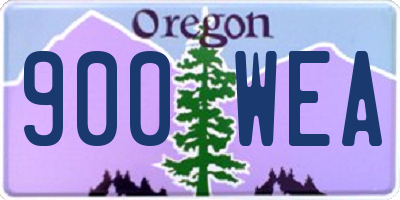 OR license plate 900WEA