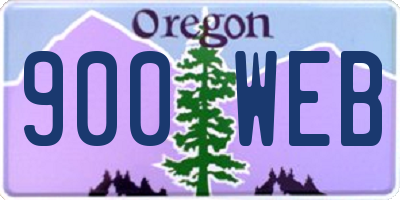 OR license plate 900WEB