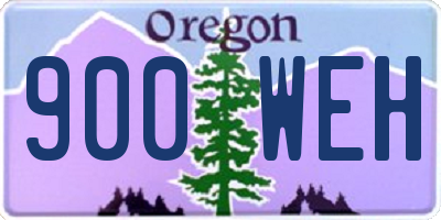 OR license plate 900WEH